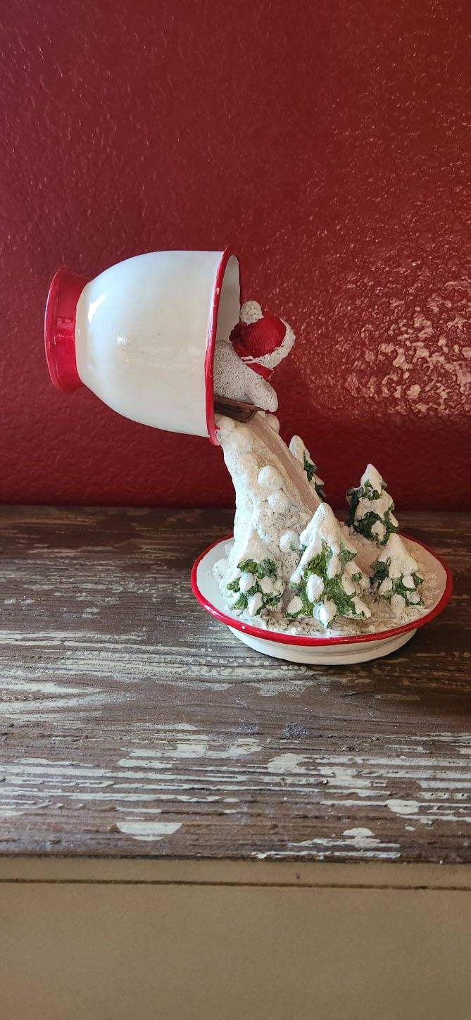 Tea Cup with Snowman and Slide